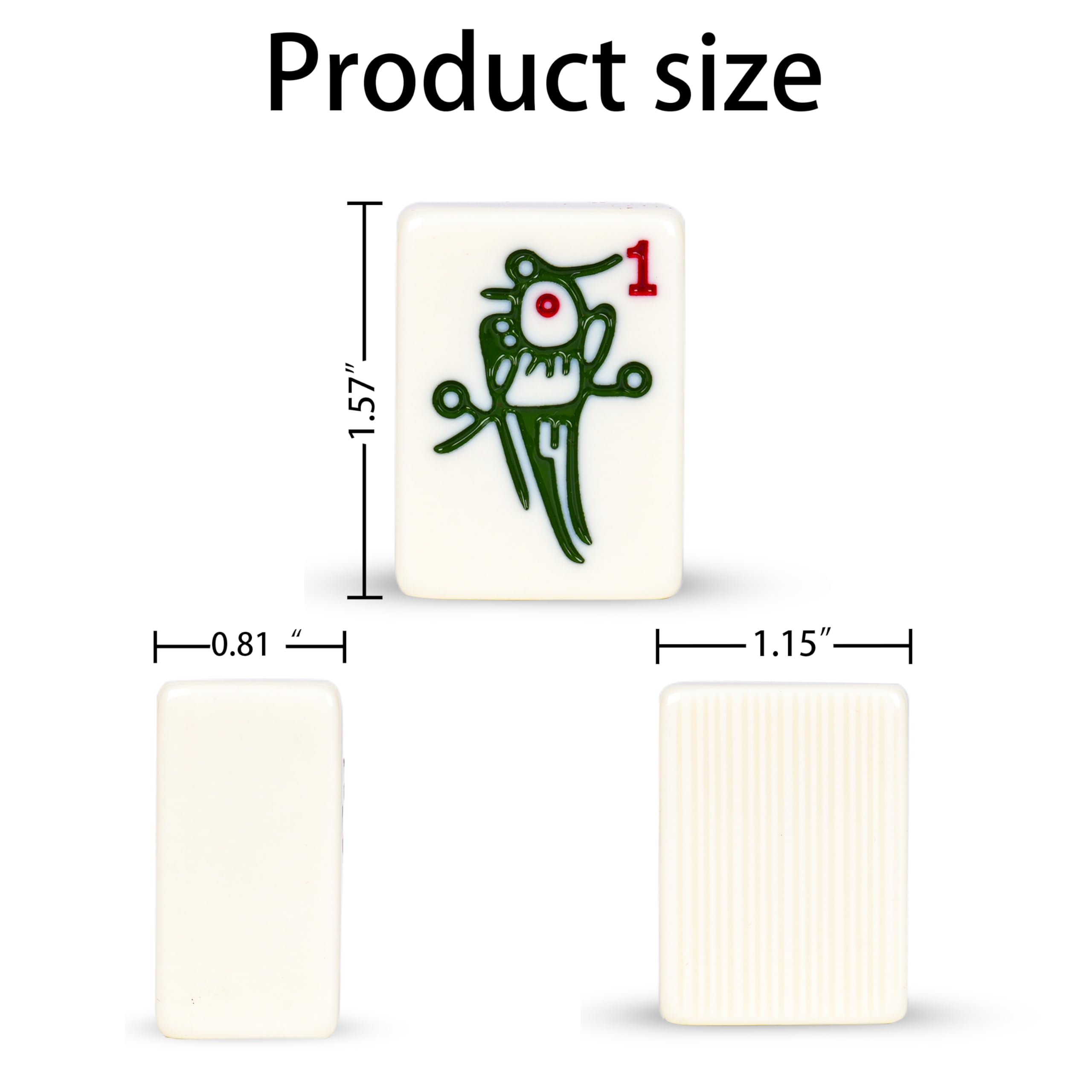 XRBR Chinese Mahjong Set, 146 Numbered Melamine 1.6